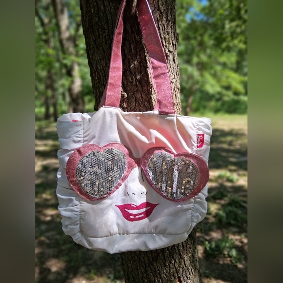 Stylish Pink and White Barbie Tote Bag - Picture 1 of 5